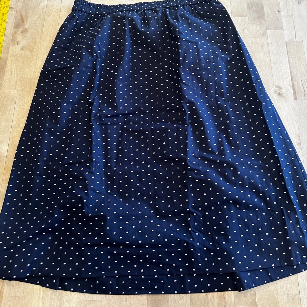 J. Crew Blue and White Pleated Midi Skirt - Picture 5 of 5